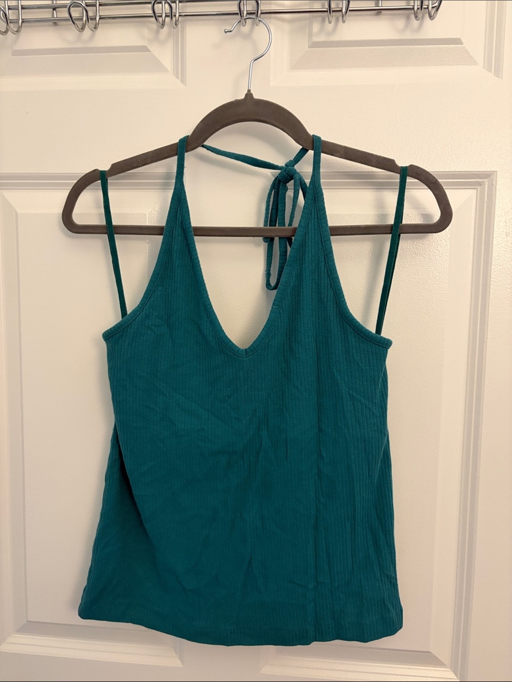 Old Navy Teal Ribbed Halter Tank